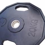 Viktskiva 20 kg - 50 mm Svart/12kantig - Bild 2