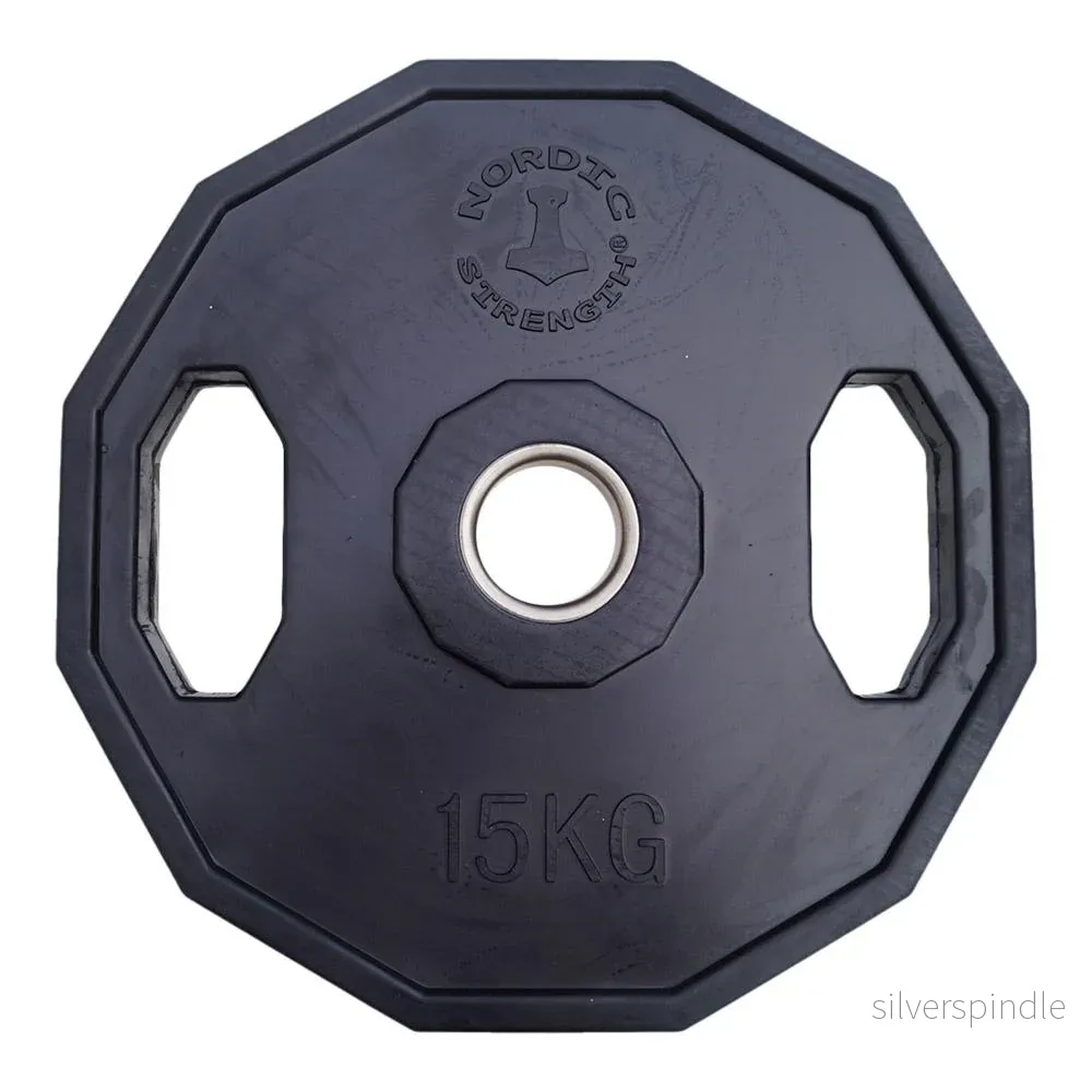 Viktskiva 15 kg - 50 mm Svart/12kantig