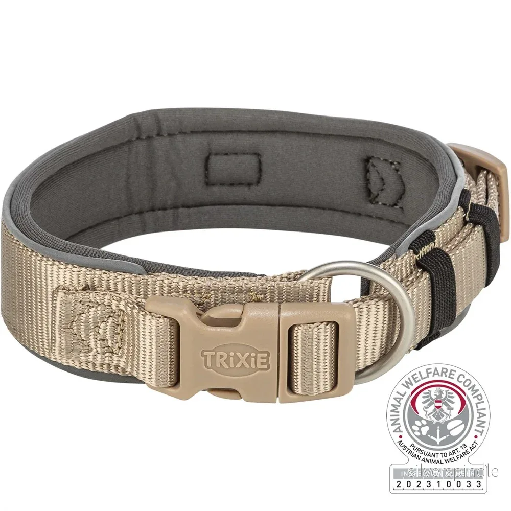 Premium halsband, X-bred, L: 46-55 cm/50 mm, sand/grafit Premium halsband, X-bred, L: 46-55 cm/50 mm, sand/grafit