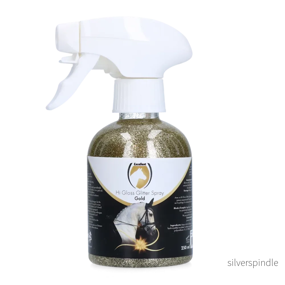 Excellent Horse Hi Gloss Glitter Spray Guld 250 ml
