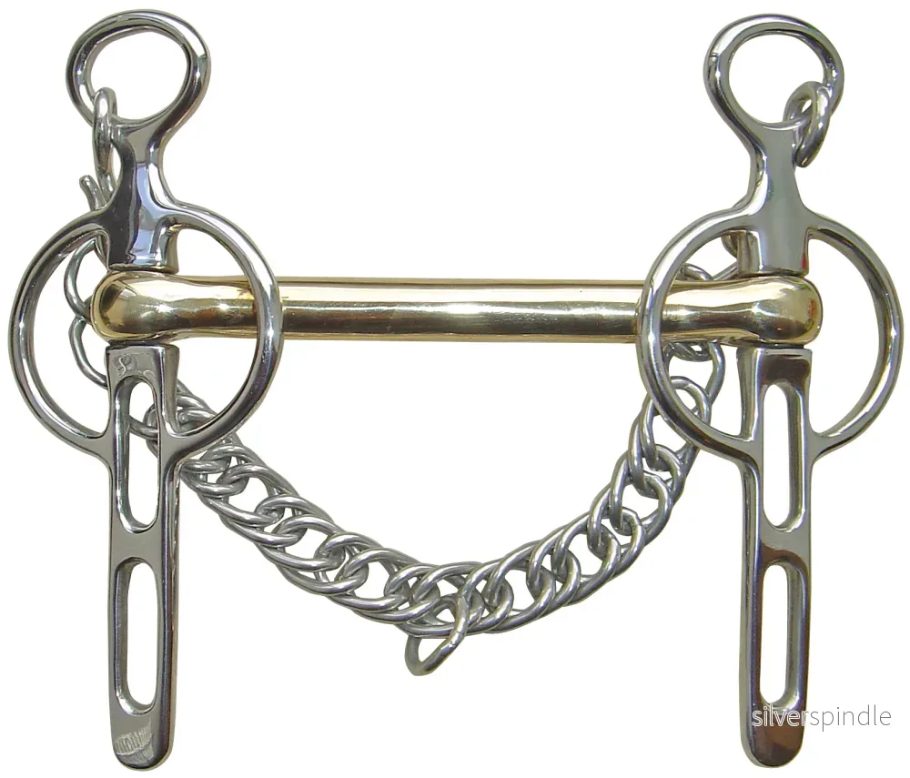 Liverpoolstang 2 nyckelhål Guldmässing 14mm