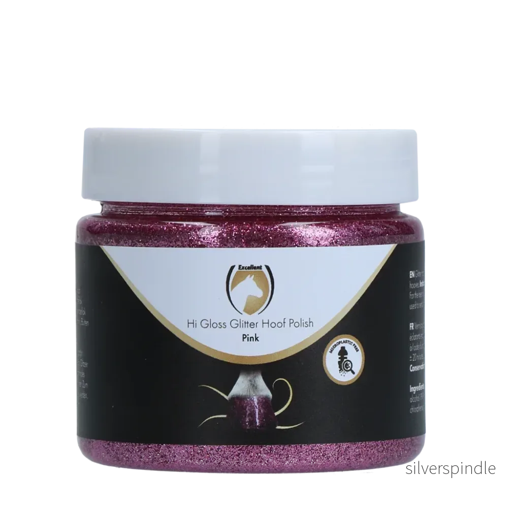 Excellent Horse Hi Gloss Glitter Hovlack Rosa 150 ml Excellent Horse Hi Gloss Glitter Hovlack Rosa 150 ml