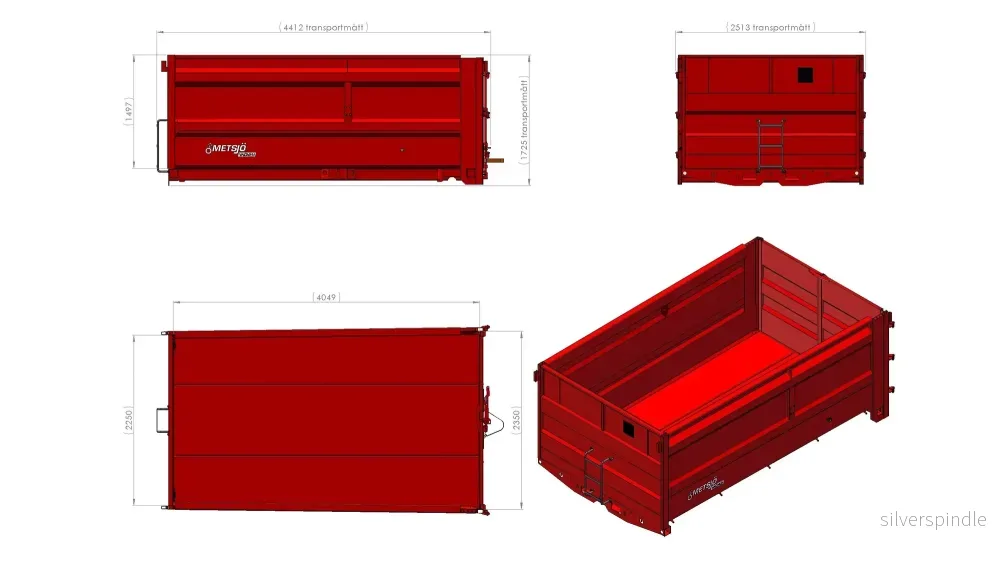 Fältflak dörrar Mid/No L4165 H1500 B2550 15kbm - Bild 2