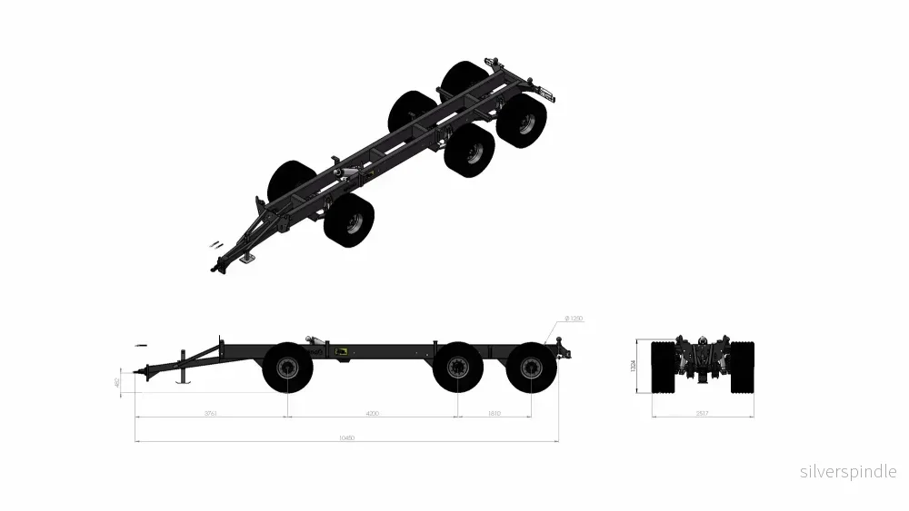MQ95 chassi cc 6010 3axlar 560/60x22,5 - Bild 2