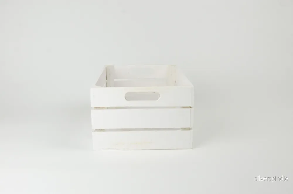 Presentlåda i trä | Rektangulär | 12 cm | Vit - Bild 2