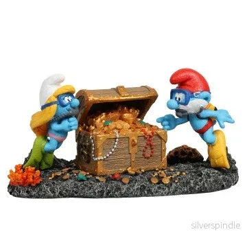 Deko Aqua Della Smurfs - Dyksmurfar&Skattkista