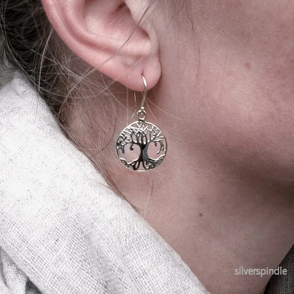 Yggdrasil, örhänge silverfärg - Bild 2