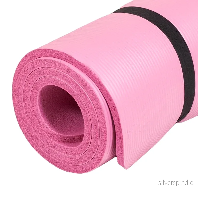 XL träningsmatta rosa (190 x 100 x 1,5 cm)