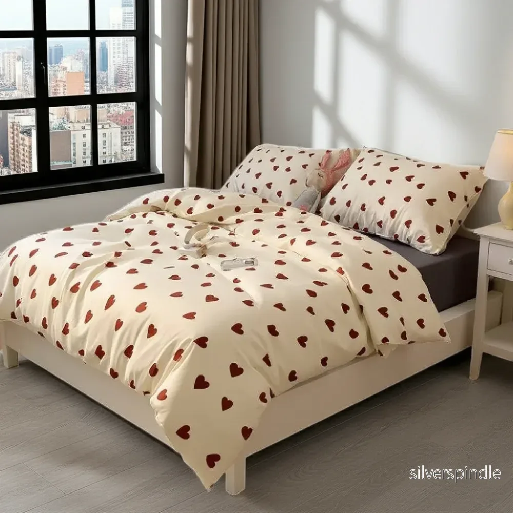 AMORI Bedding Set, 4 Pieces – Elegant Duvet Cover Set for Single Bed (150 x 200 cm) - Bild 3