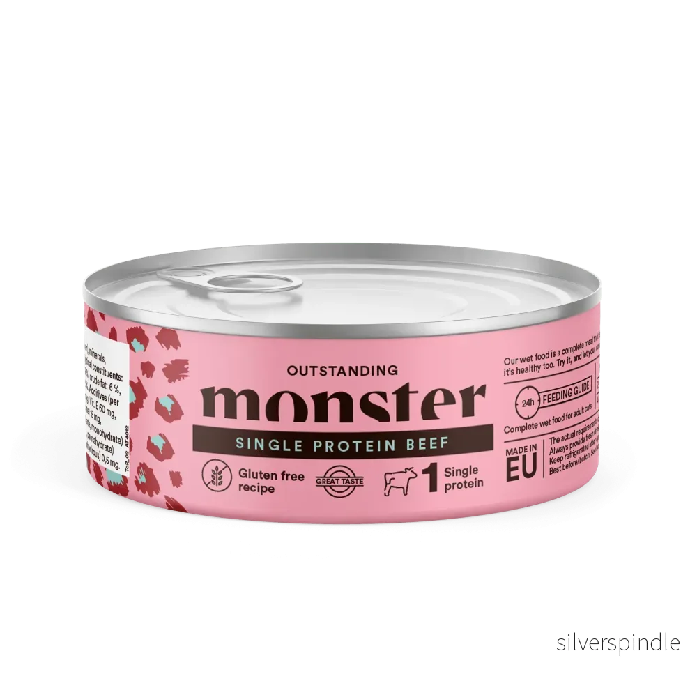 Monster Katt Adult Single Protein Beef Burk 100 g