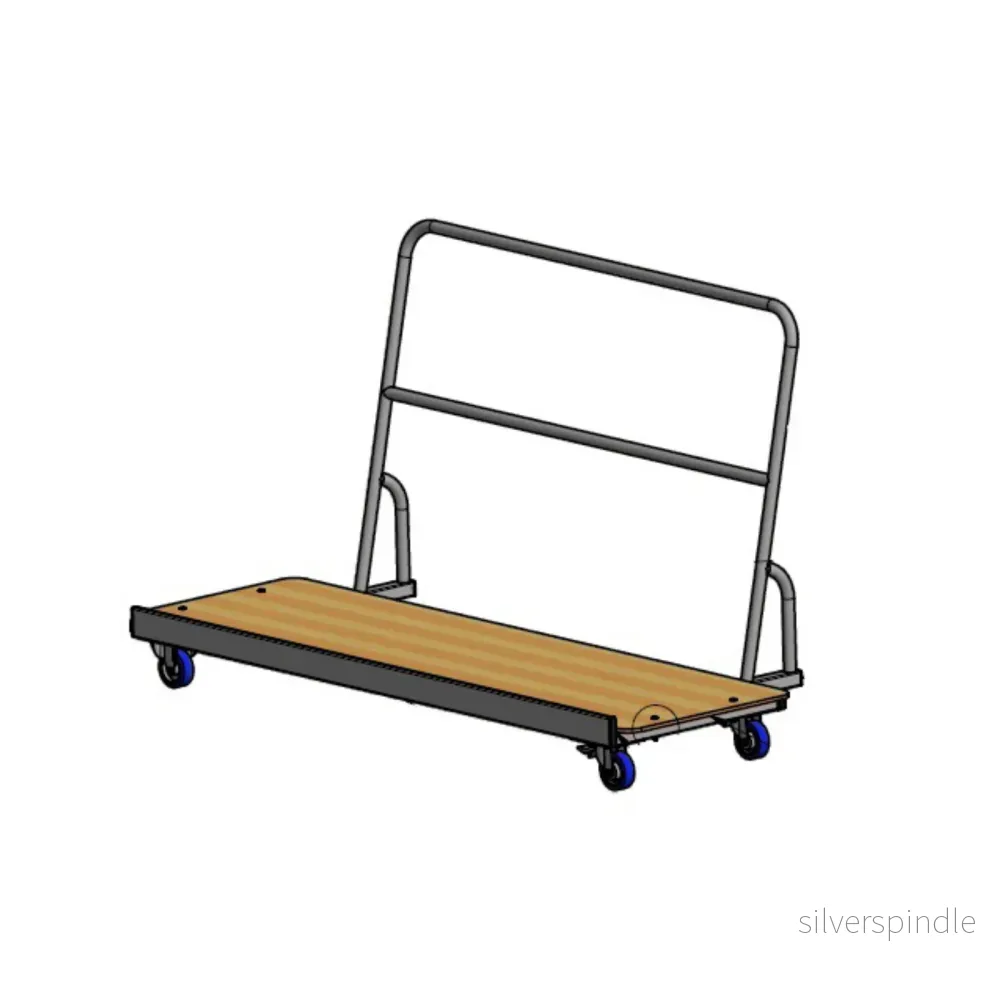 Transportvagn mattor stående