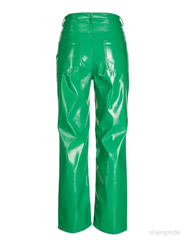KENYA HW STRAIGHT FAUX LTH PANT - Bild 3