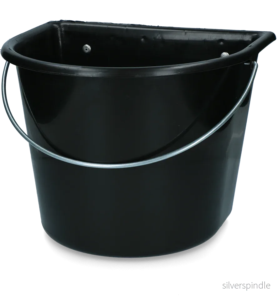 vPlast Fodertråg med krokar och handtag 15 l Svart - Bild 2