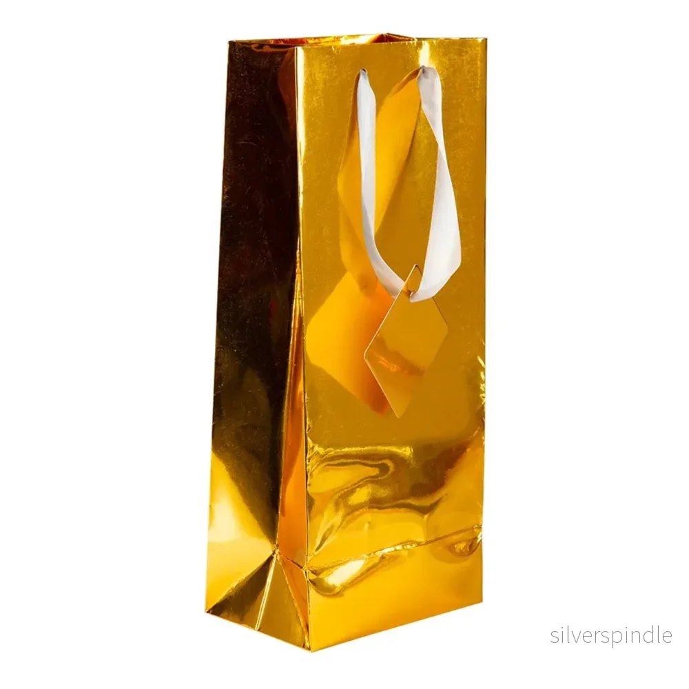 Presentpåse till flaska | Folie Guld | Flaskpåse 11×37 cm Presentpåse till flaska | Folie Guld | Flaskpåse 11×37 cm