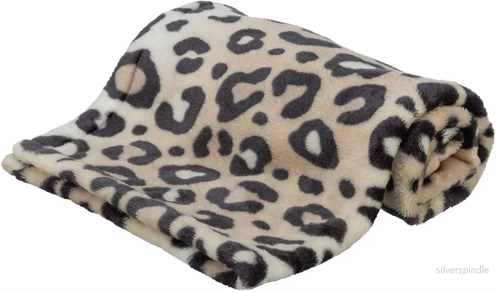 Leo filt, mjuk plysch, 150 × 100 cm, cream