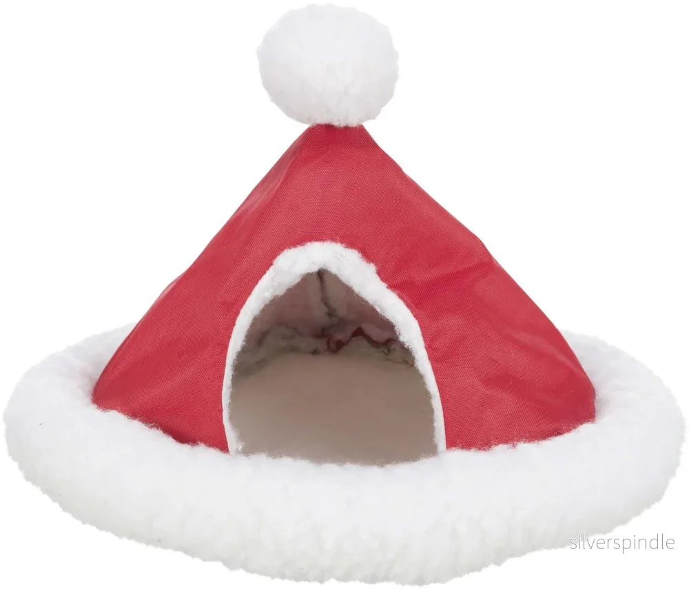 Xmas koja, Guldhamster/degus, ø 24 cm, vit/röd