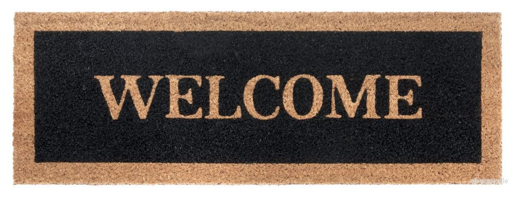 Dörrmatta Welcome kokos/svart