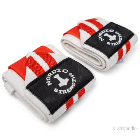 Handledsstöd röd/vit (bomull/elastan) Handledsstöd röd/vit (bomull/elastan)