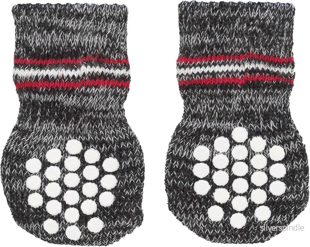 Hundsock 2-pack non-slip Grå L Hundsock 2-pack non-slip Grå L