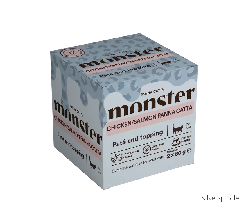 Monster Katt Panna Catta Chicken/Salmon 2-pack 80 g Monster Katt Panna Catta Chicken/Salmon 2-pack 80 g