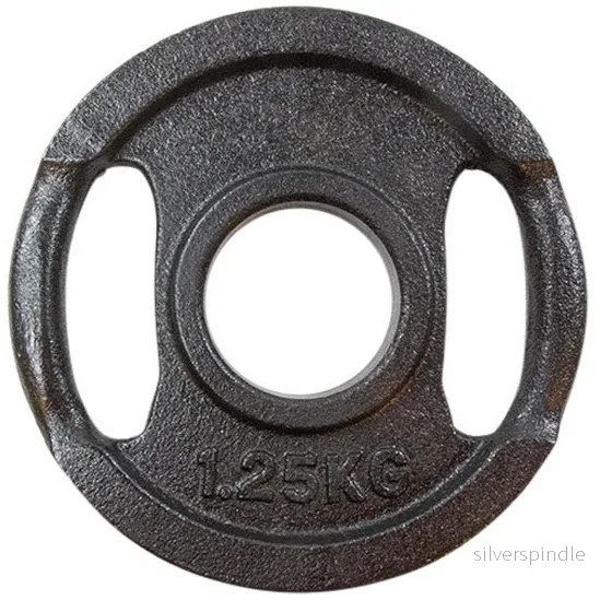 Viktskiva svart metall med grepp 1,25 kg (50mm)