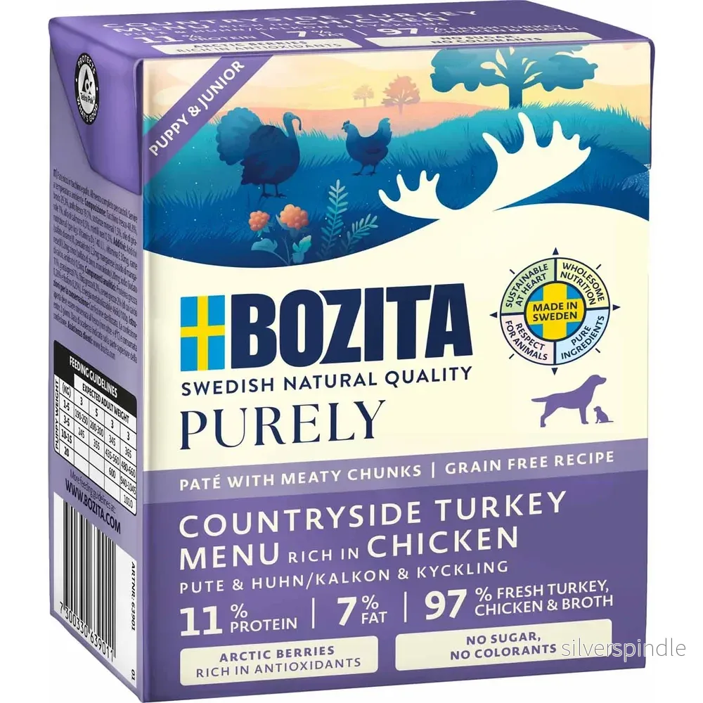 Bozita Dog Purely Pate 370g Puppy Turkey/Chicken