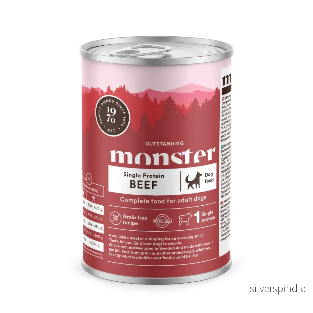 Monster Hund Adult Single Protein Beef Burk 400 g