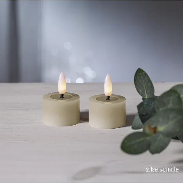 Flamme beige flow 2-pack LED-ljus värmeljus - Bild 2