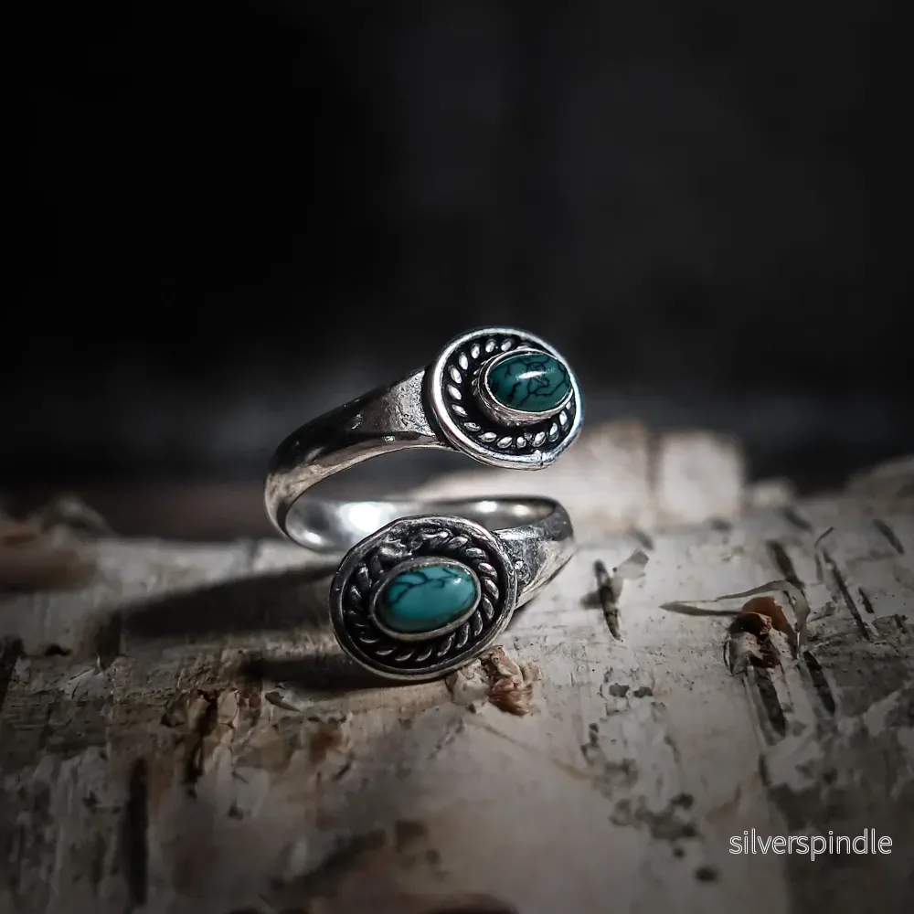 Spiralring med Turkos Spiralring med Turkos