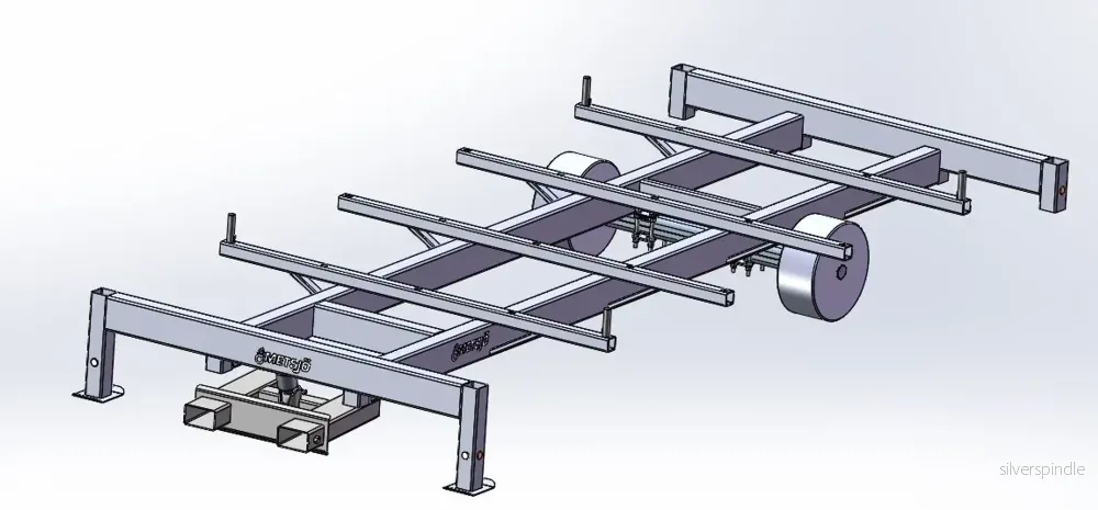 Material vagn Längd 7500 25t Gaffeldrag girohängd
