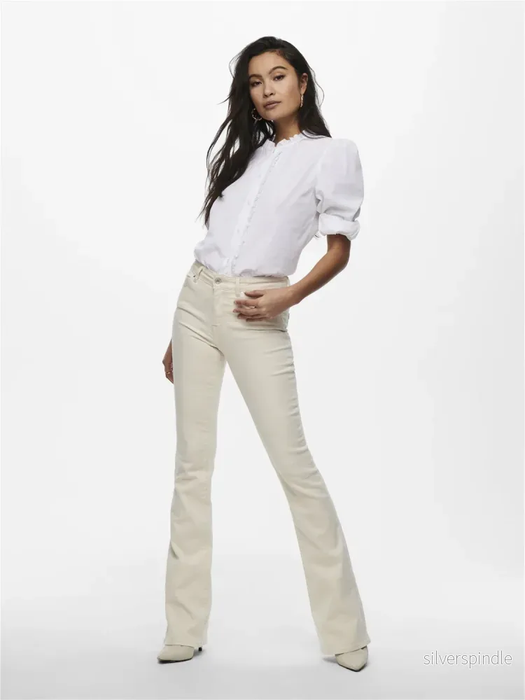 BLUSH FLARED JEANS ECRU BLUSH FLARED JEANS ECRU