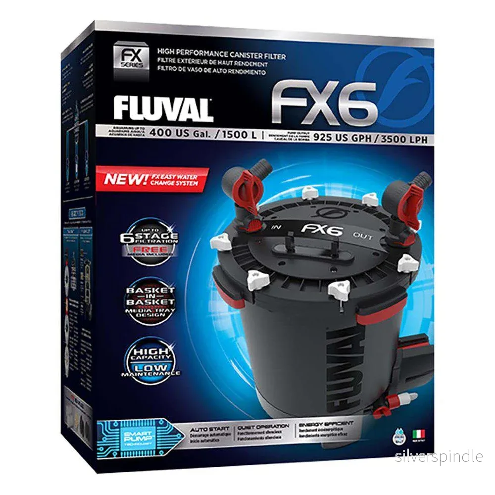 Ytterfilter Fluval Fx6 3500l/h 43w För Akv. < 1500l Ytterfilter Fluval Fx6 3500l/h 43w För Akv. < 1500l