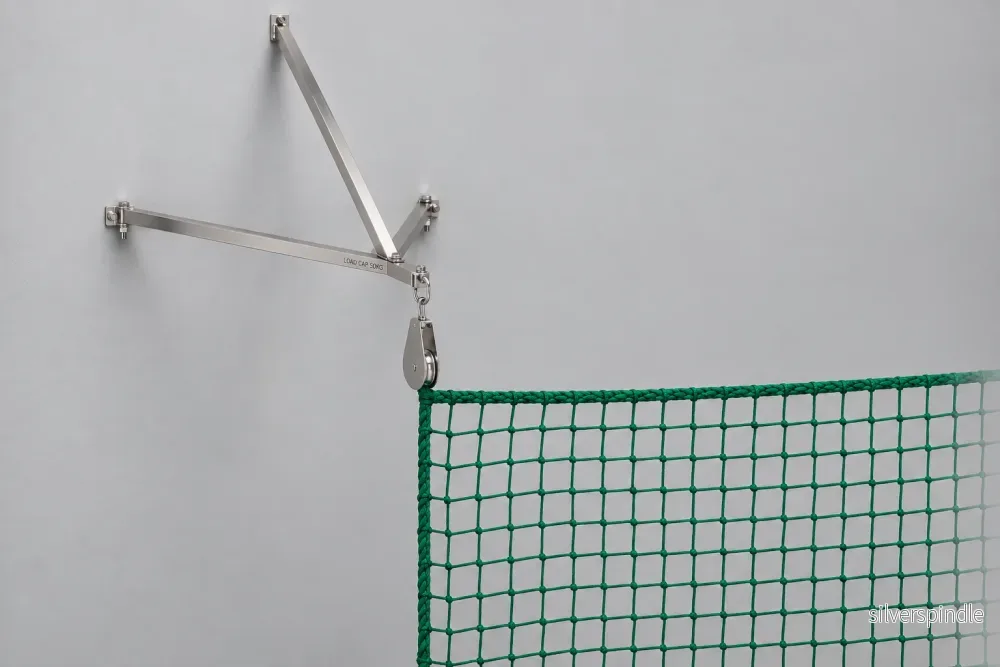Skyddsnät Handboll 4 × 11 m – Komplett Set med Väggfästen och Golvankare Skyddsnät Handboll 4 × 11 m – Komplett Set med Väggfästen och Golvankare