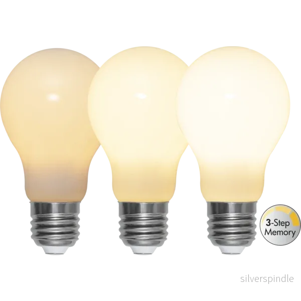 LED-LAMPA E27 A60 OPAQUE FILAMENT RA90 3-STEP MEMORY