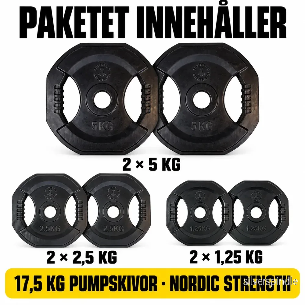 Svart pumpskivset 17,5 kg | Nordic Strength - Bild 2