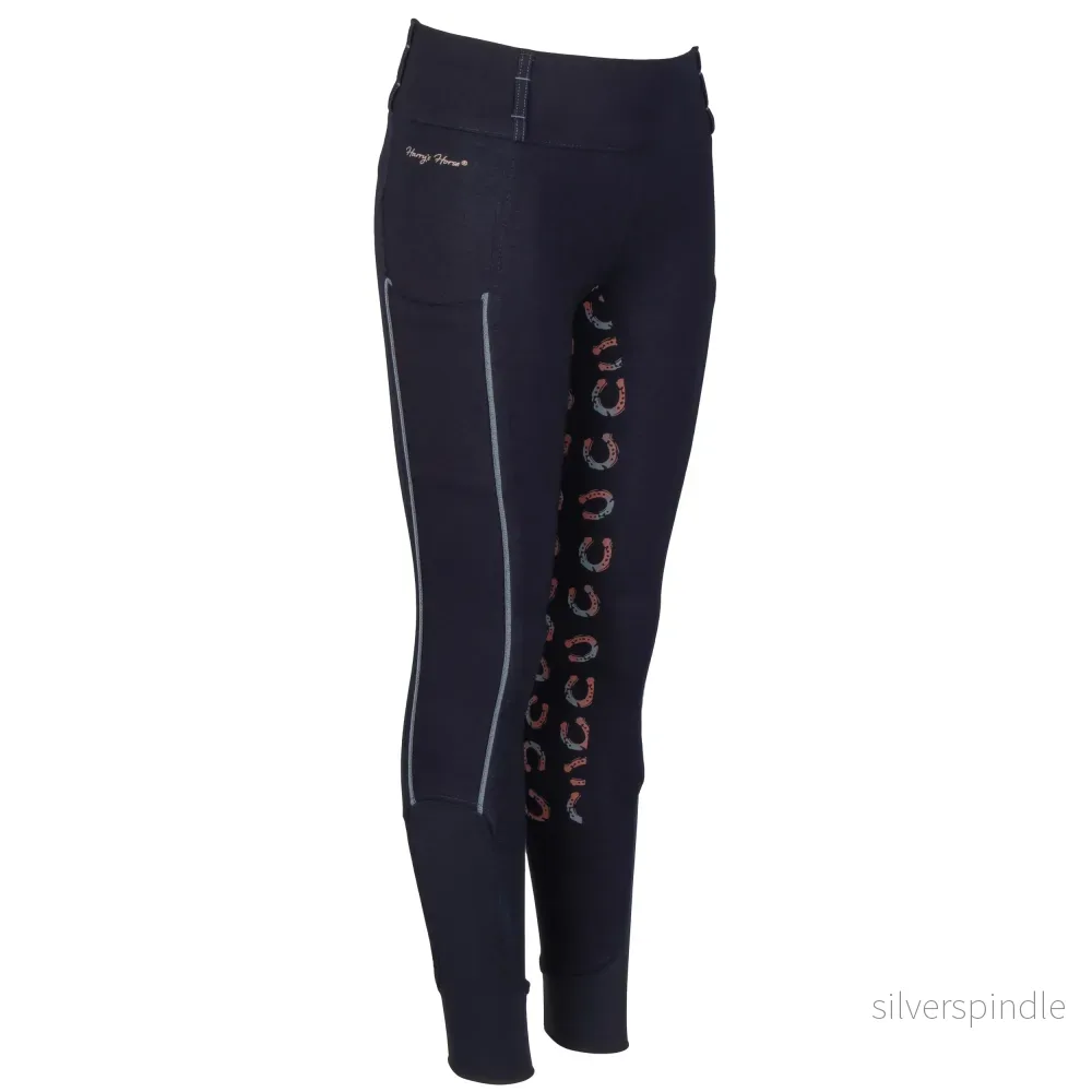 Ridbyxor Equitights Diva Mauvewood Denim Full Grip