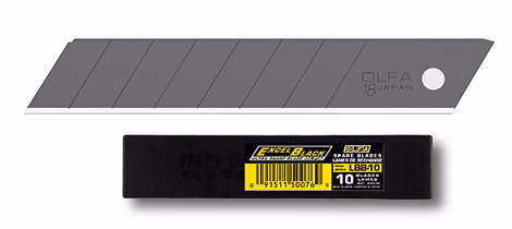 Olfa LBB-10, 10st Ultra sharp black 18mm brytblad Olfa LBB-10, 10st Ultra sharp black 18mm brytblad