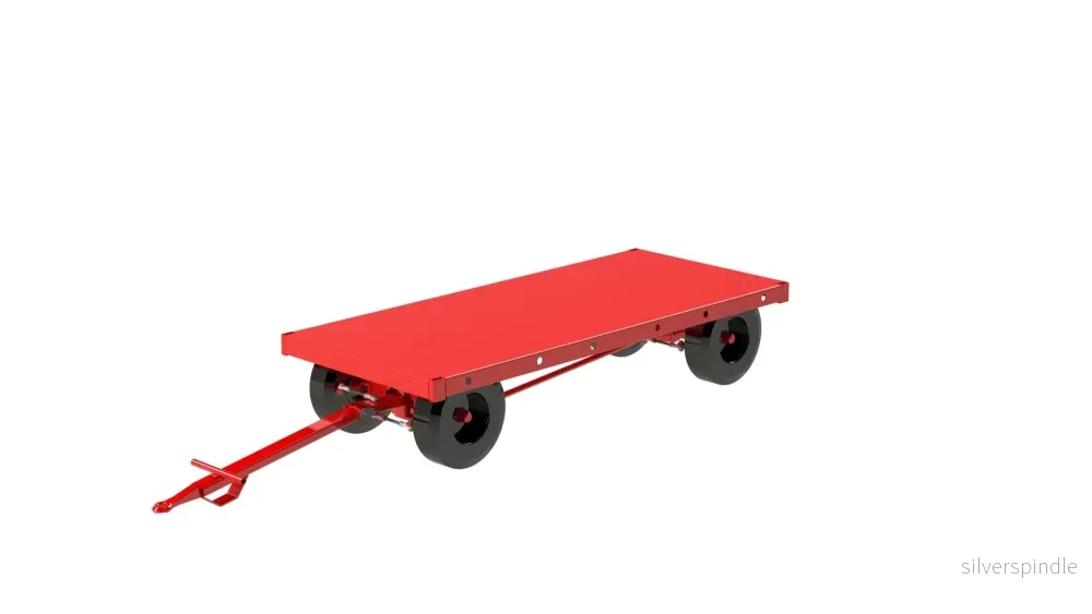 Dragvagn 4 hjuls system Hjul 6.00x9