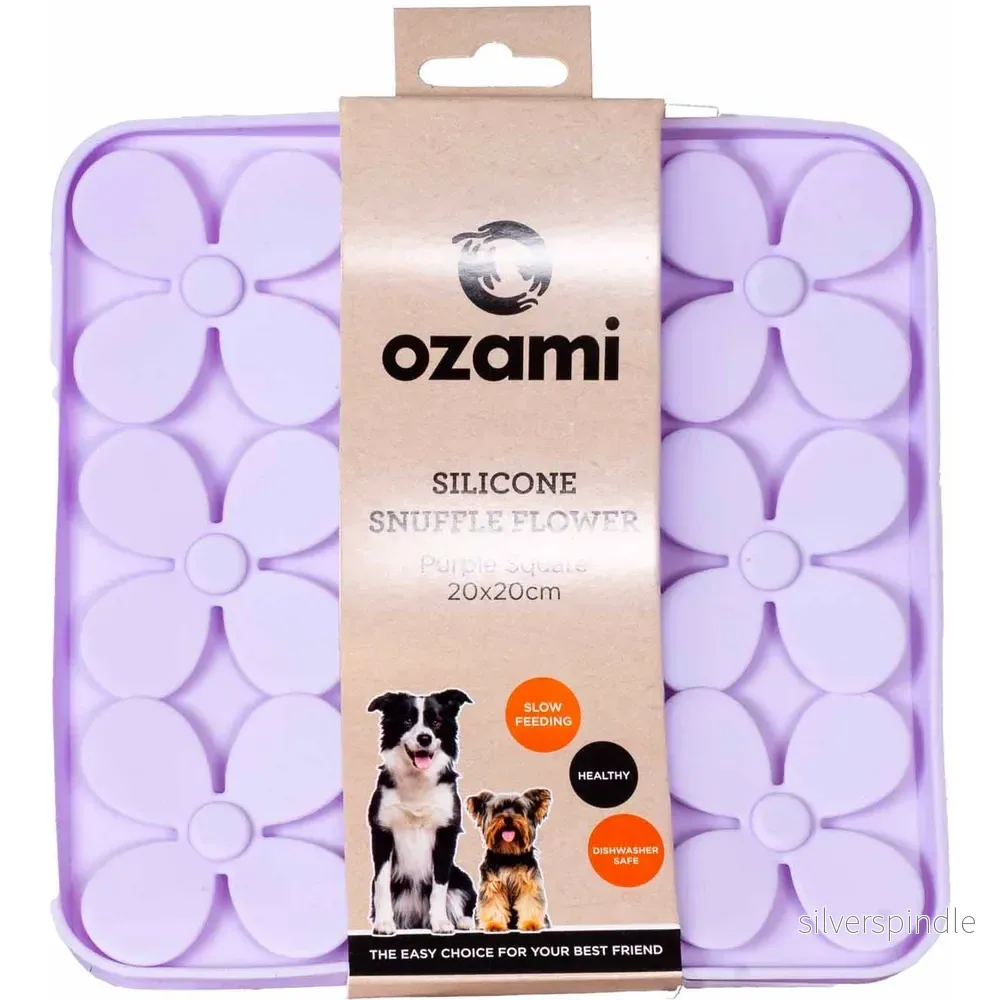 Silicone Snuffle Flower Purple Square 20x20cm