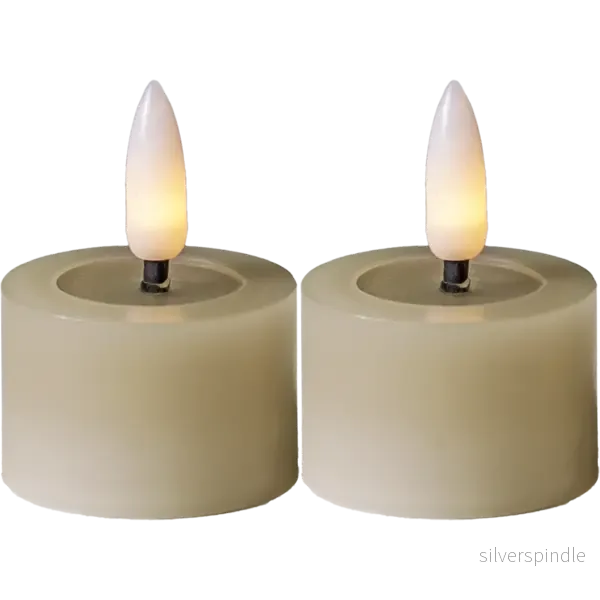Flamme beige flow 2-pack LED-ljus värmeljus