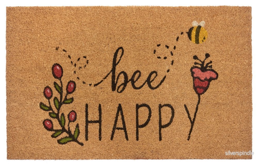 Dörrmatta Bee Happy kokos