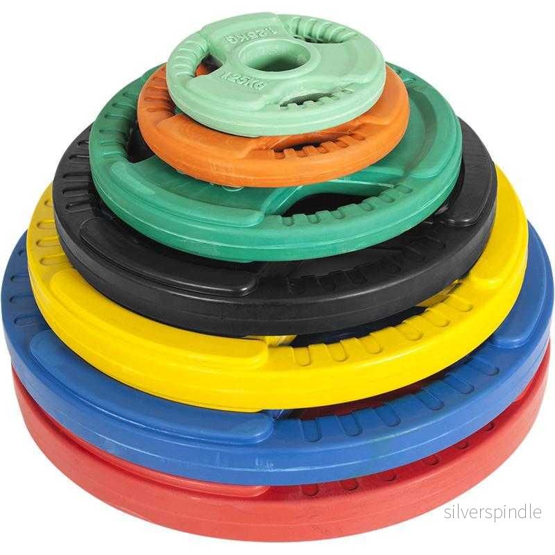Hantelskiva 50 mm gummi med grepp 1,25 kg - Bild 2