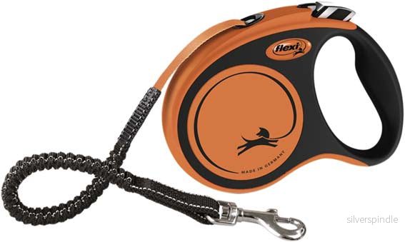 Flexi XTREME, L: 5 m band, svart/orange