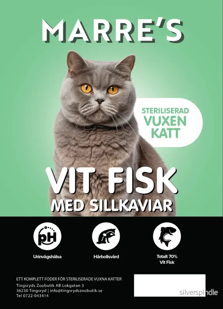 Marre´s Connoisseur Katt Steriliserad Vit Fisk 1,5kg Marre´s Connoisseur Katt Steriliserad Vit Fisk 1,5kg