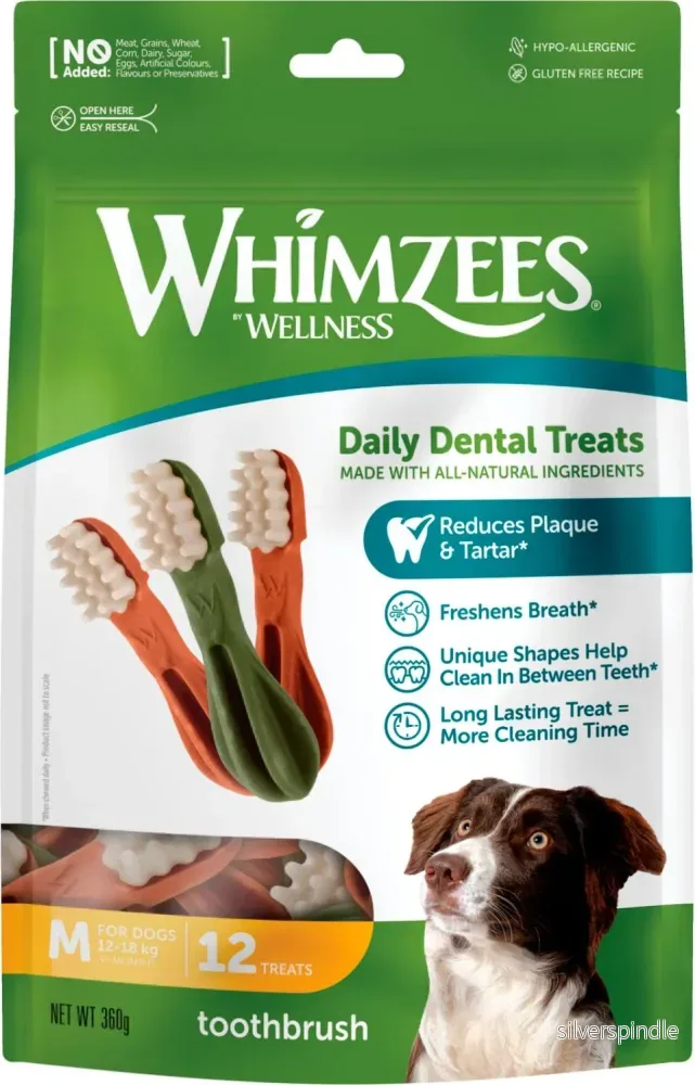 Whimzees Tandborste M 12p 360g