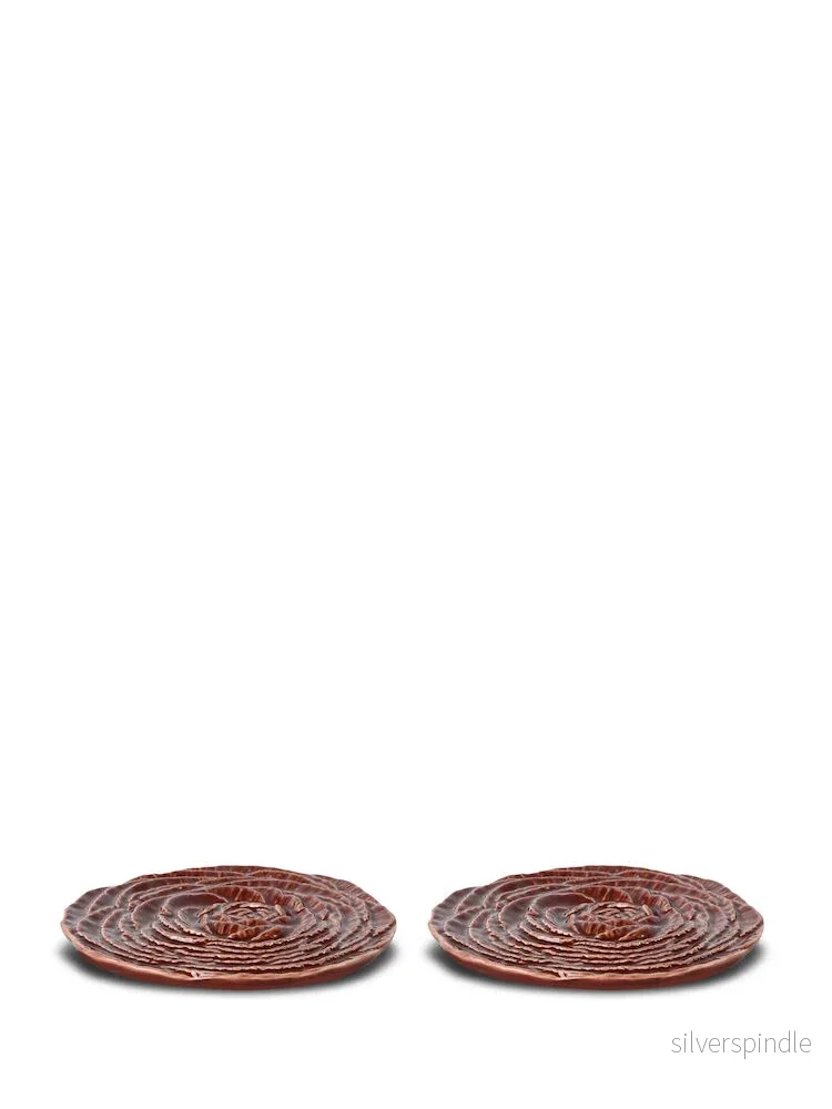 Glasunderlägg Veggie bordeaux, 2-pack