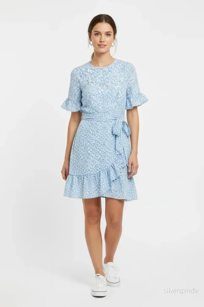 HENNA 2/4 O-NECK SHORT DRESS HENNA 2/4 O-NECK SHORT DRESS
