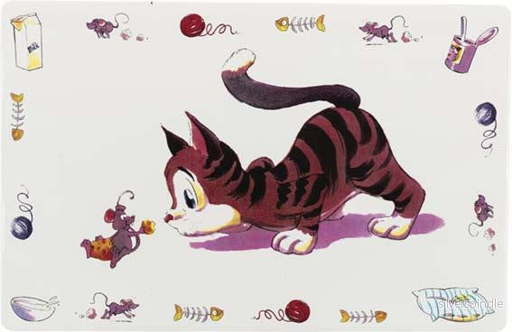Matskålsunderlägg Katt o Mus 44×28 cm