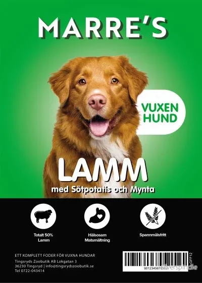 Marre´s Vuxen Hund Lamm 12kg Marre´s Vuxen Hund Lamm 12kg