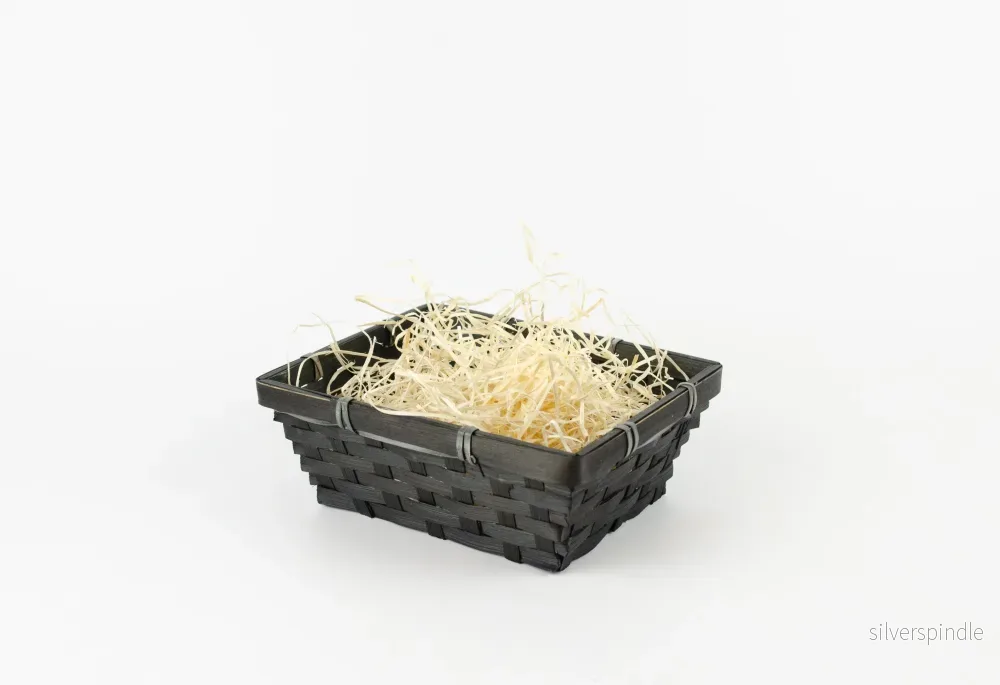 Tom presentkorg |  Fyrkantig |  19 cm | Svart